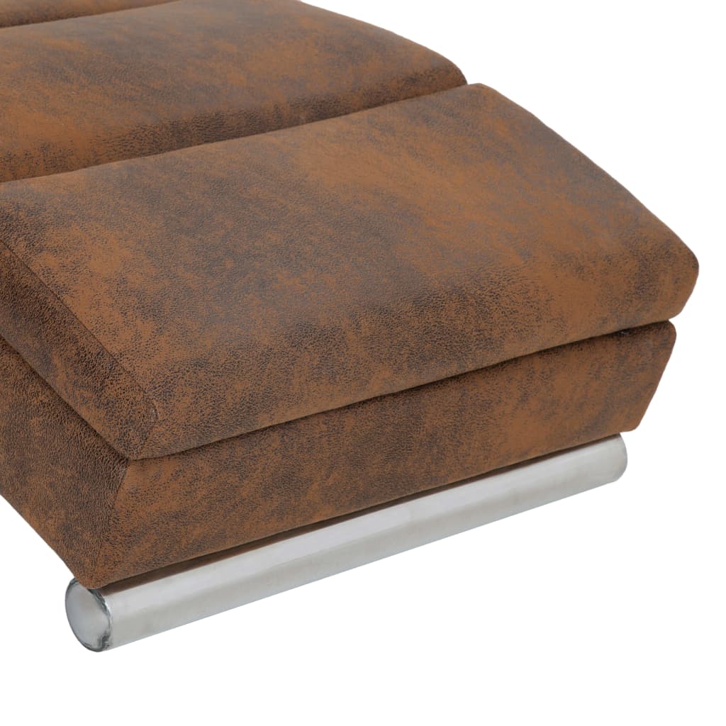 Chaise Longue Faux Suede Leather