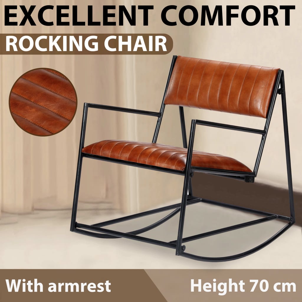 Rocking Chair Real Leather