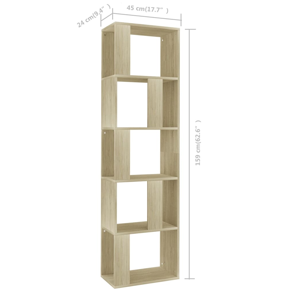 Book Cabinet/Room Divider 45X24X159 Cm Engineered Wood