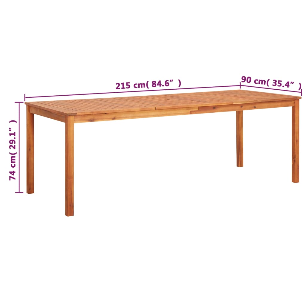 Garden Table Solid Acacia Wood