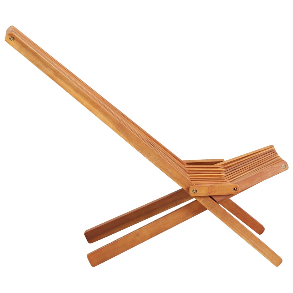 Folding Outdoor Lounge Chairs 2 Pcs Solid Acacia Wood