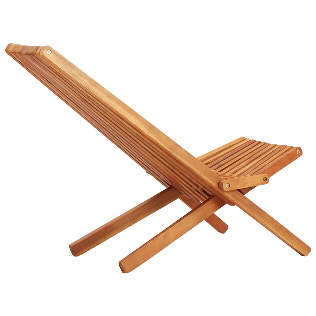 Folding Outdoor Lounge Chairs 2 Pcs Solid Acacia Wood