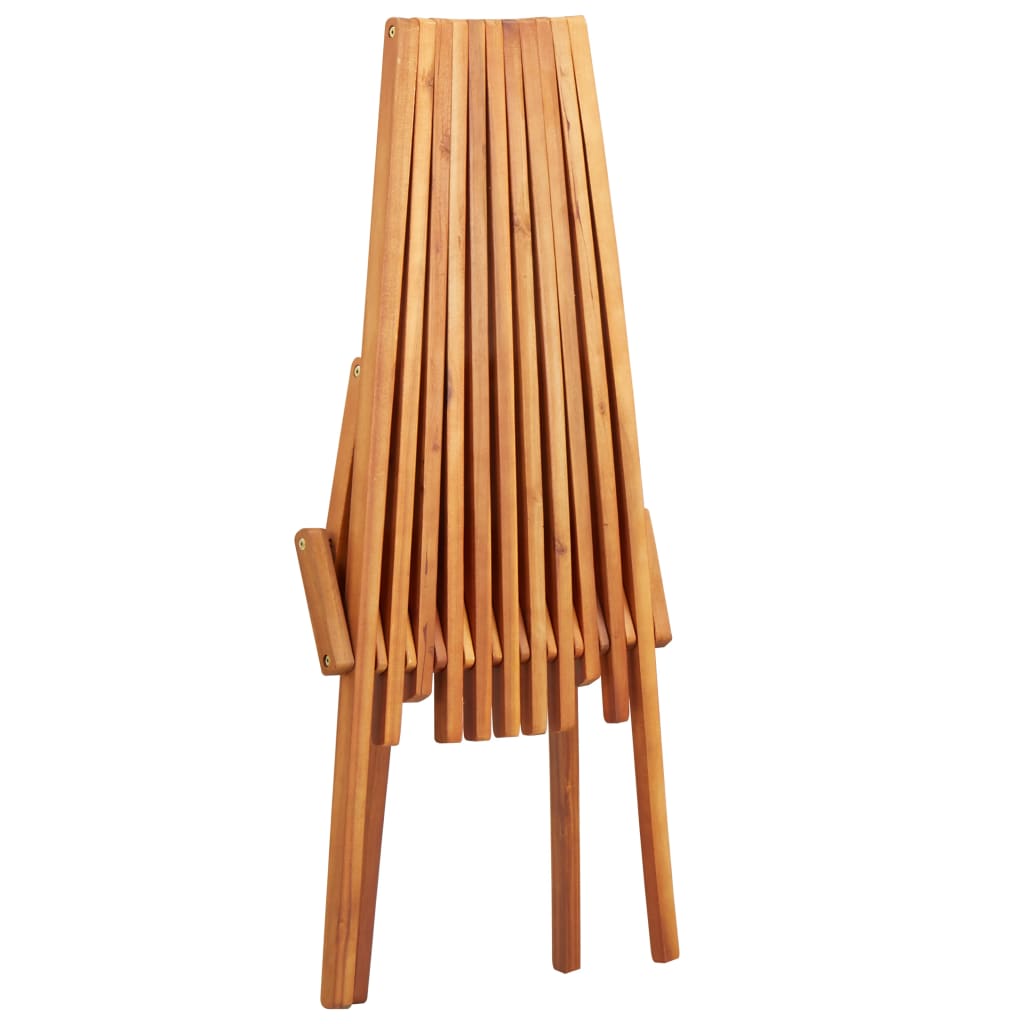 Folding Outdoor Lounge Chairs 2 Pcs Solid Acacia Wood