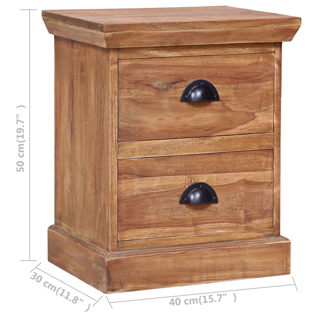 Bedside Cabinet 40X30X50 Cm Solid Teak