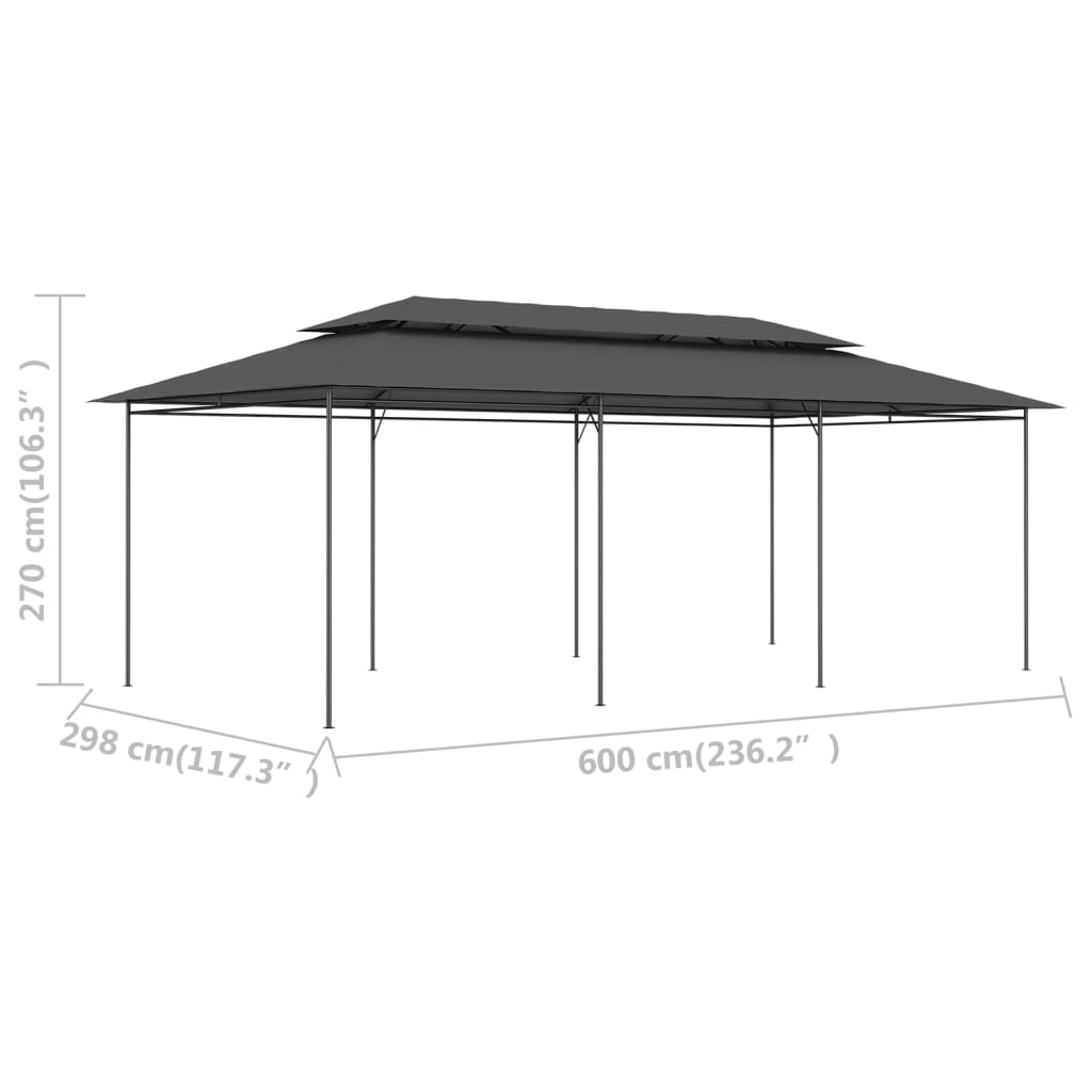 Gazebo 600X298X270 Cm