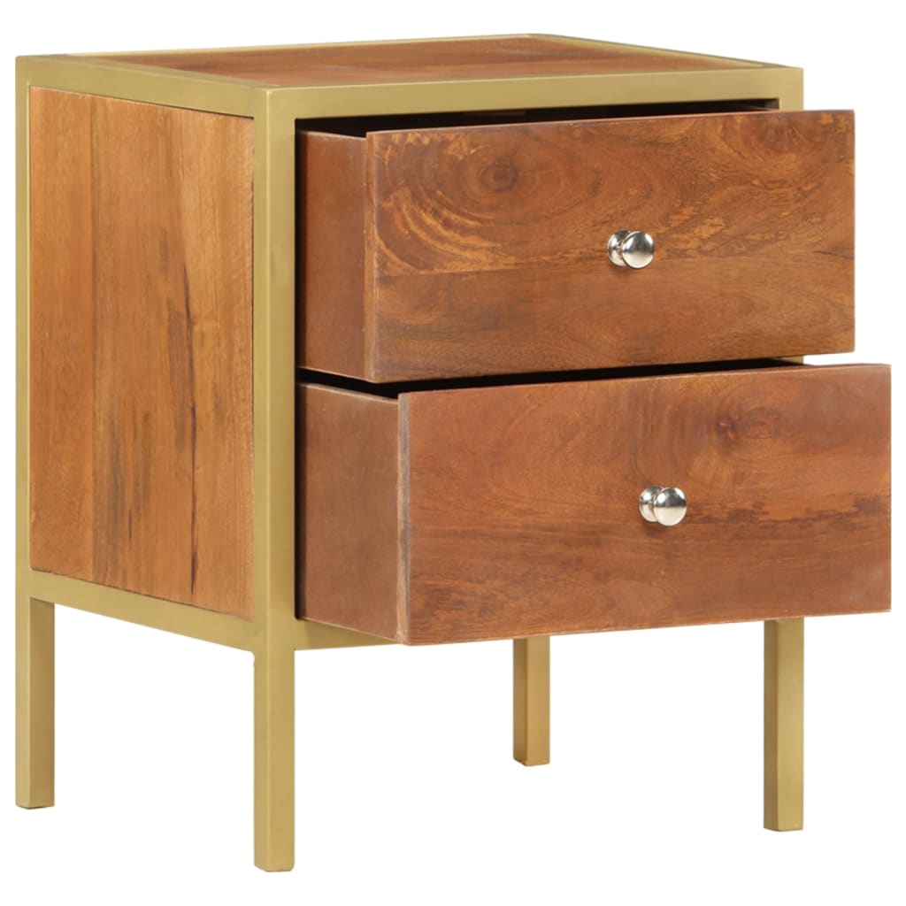 Bedside Cabinet 40X35X50 Cm Solid Mango Wood