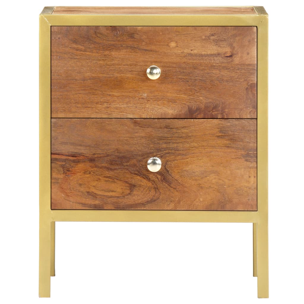 Bedside Cabinet 40X35X50 Cm Solid Mango Wood