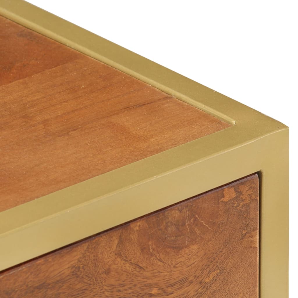 Bedside Cabinet 40X35X50 Cm Solid Mango Wood