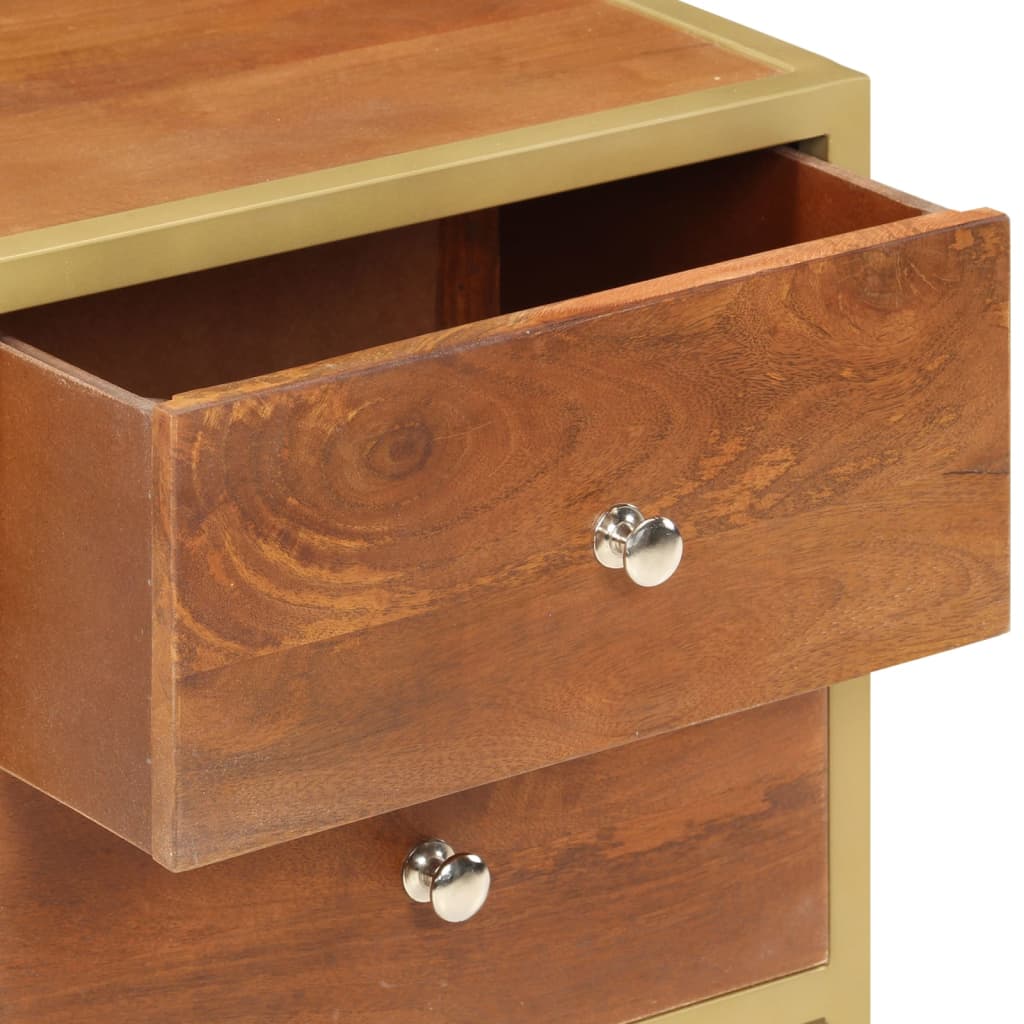 Bedside Cabinet 40X35X50 Cm Solid Mango Wood
