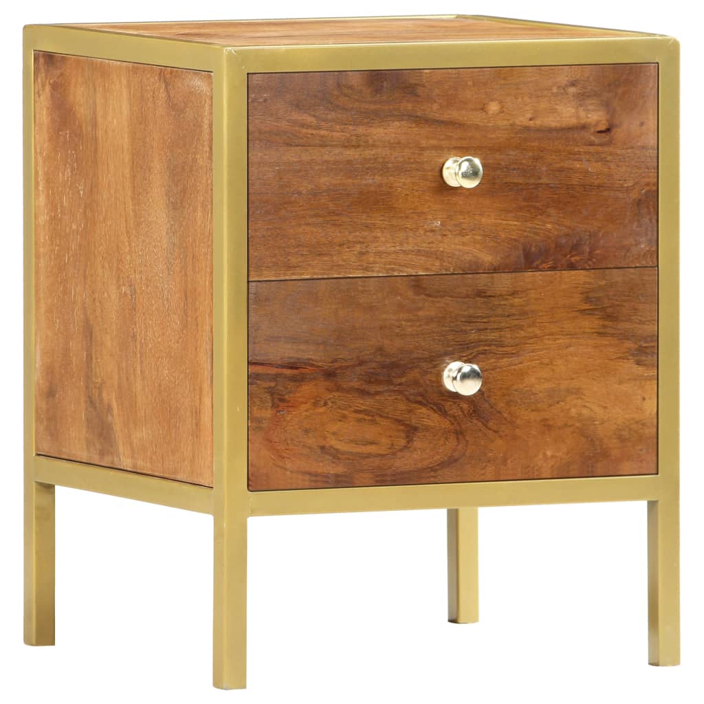 Bedside Cabinet 40X35X50 Cm Solid Mango Wood