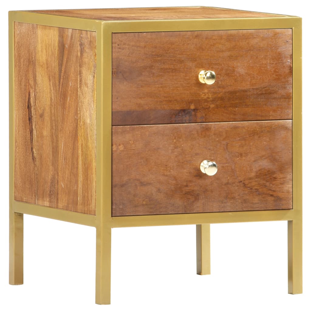 Bedside Cabinet 40X35X50 Cm Solid Mango Wood