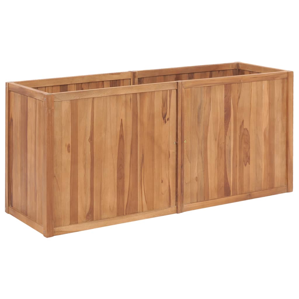 Raised Bed Solid Wood Teak