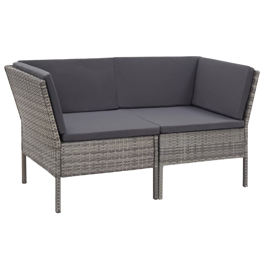 8 Piece Garden Lounge Set With Cushions Poly Rattan