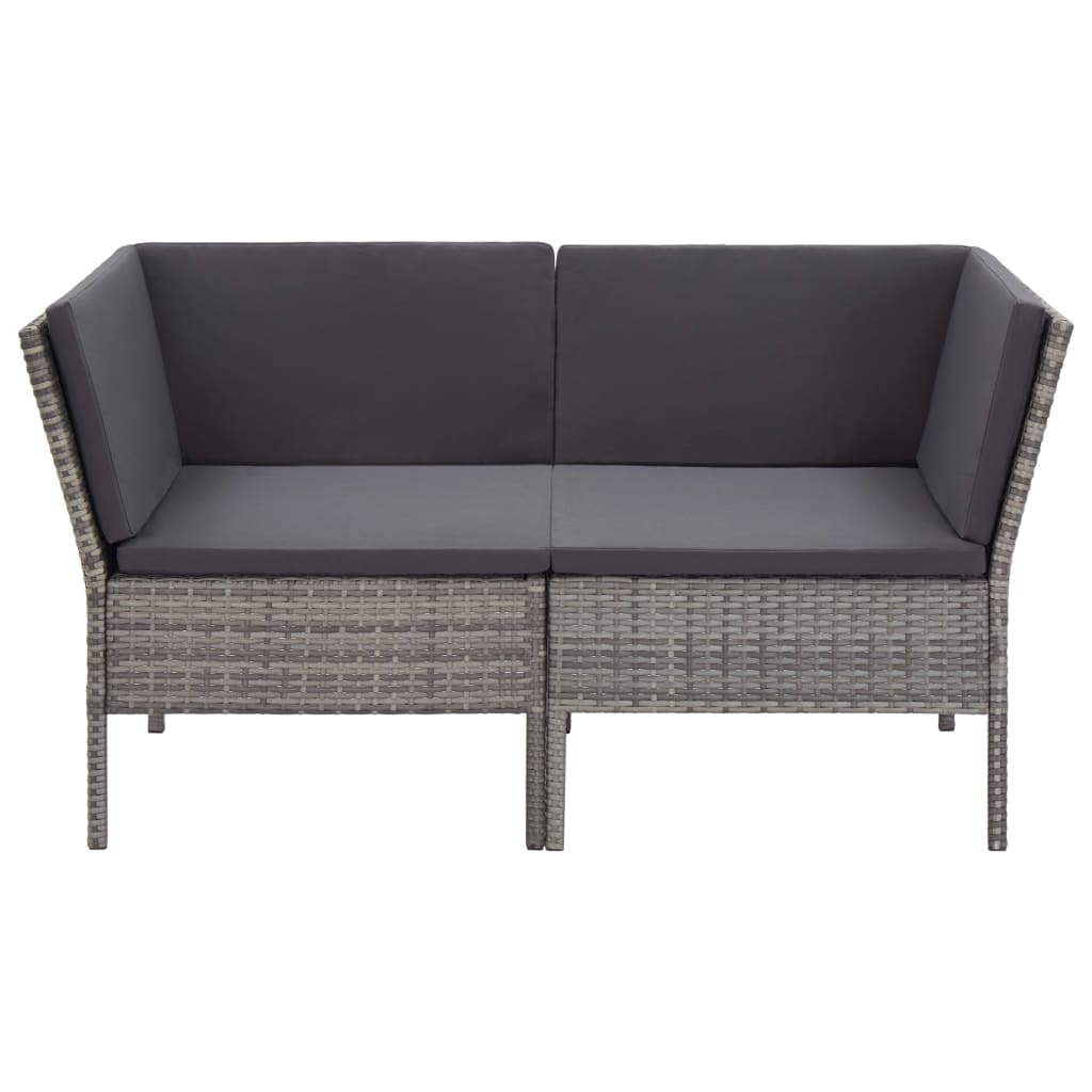 8 Piece Garden Lounge Set With Cushions Poly Rattan