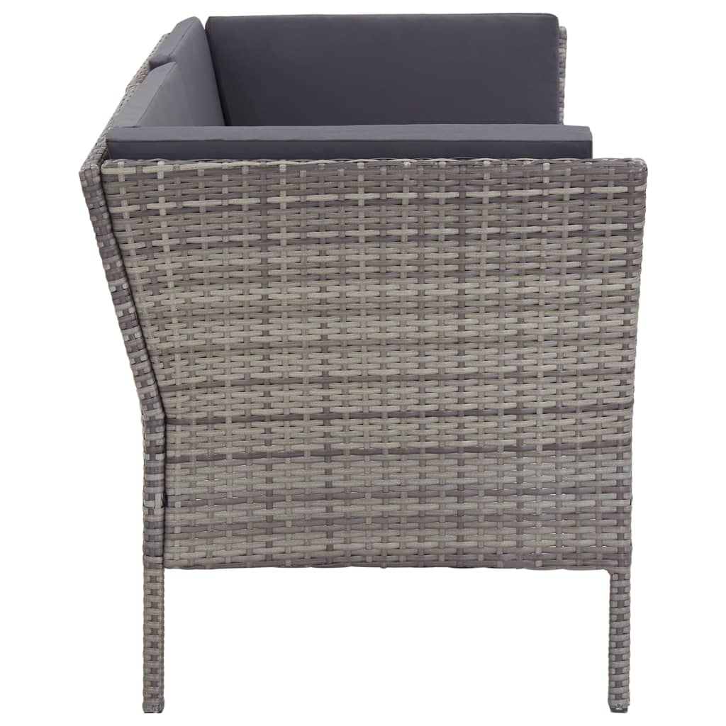 8 Piece Garden Lounge Set With Cushions Poly Rattan