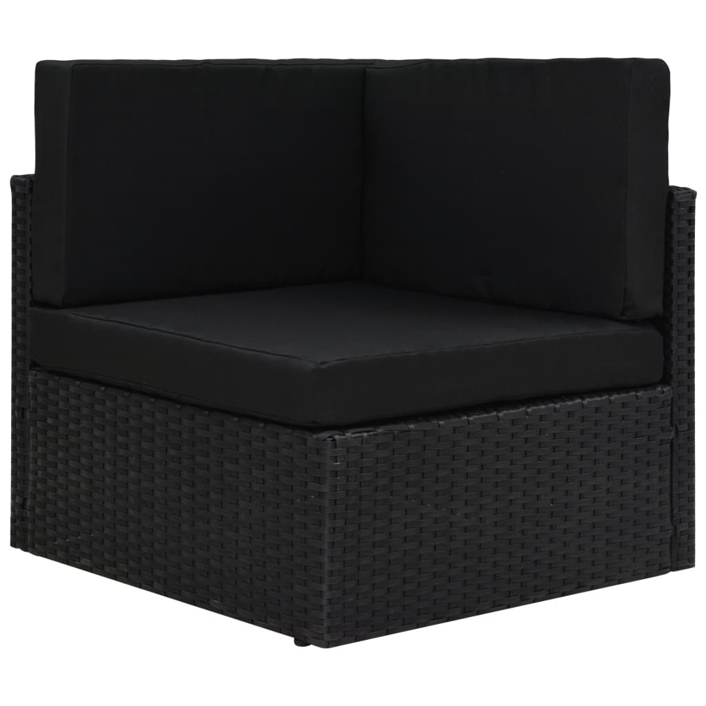 Sectional Sofa 2-Seater Poly Rattan