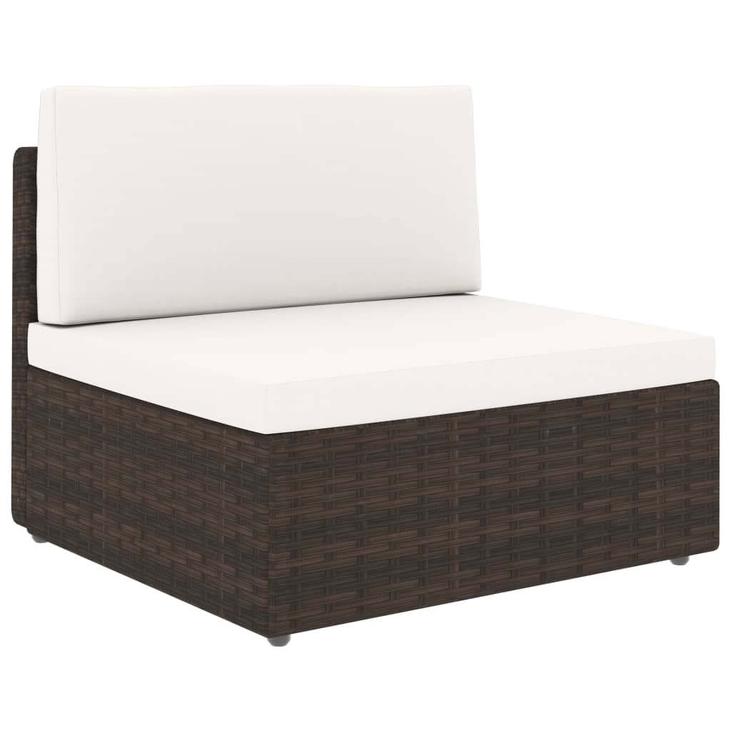 Sectional Sofa 2-Seater Poly Rattan