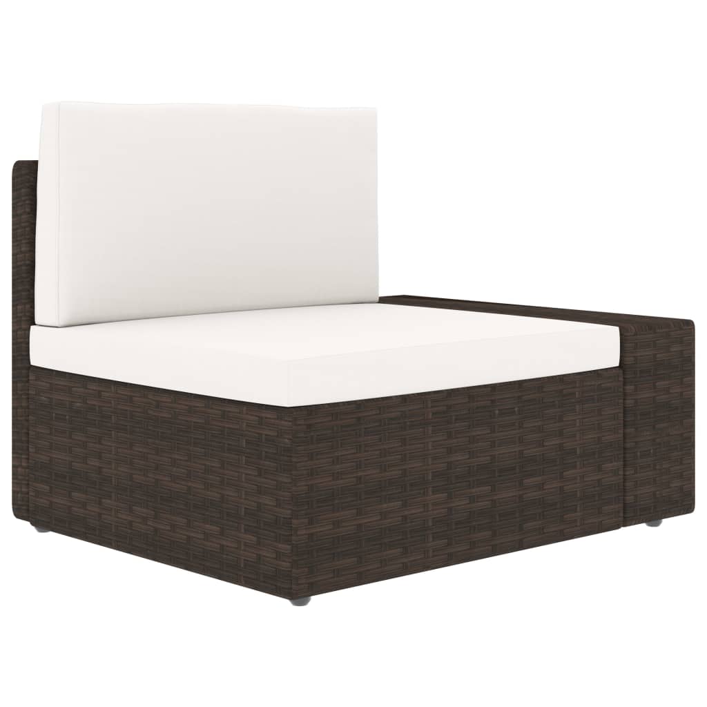 Sectional Sofa 2-Seater Poly Rattan