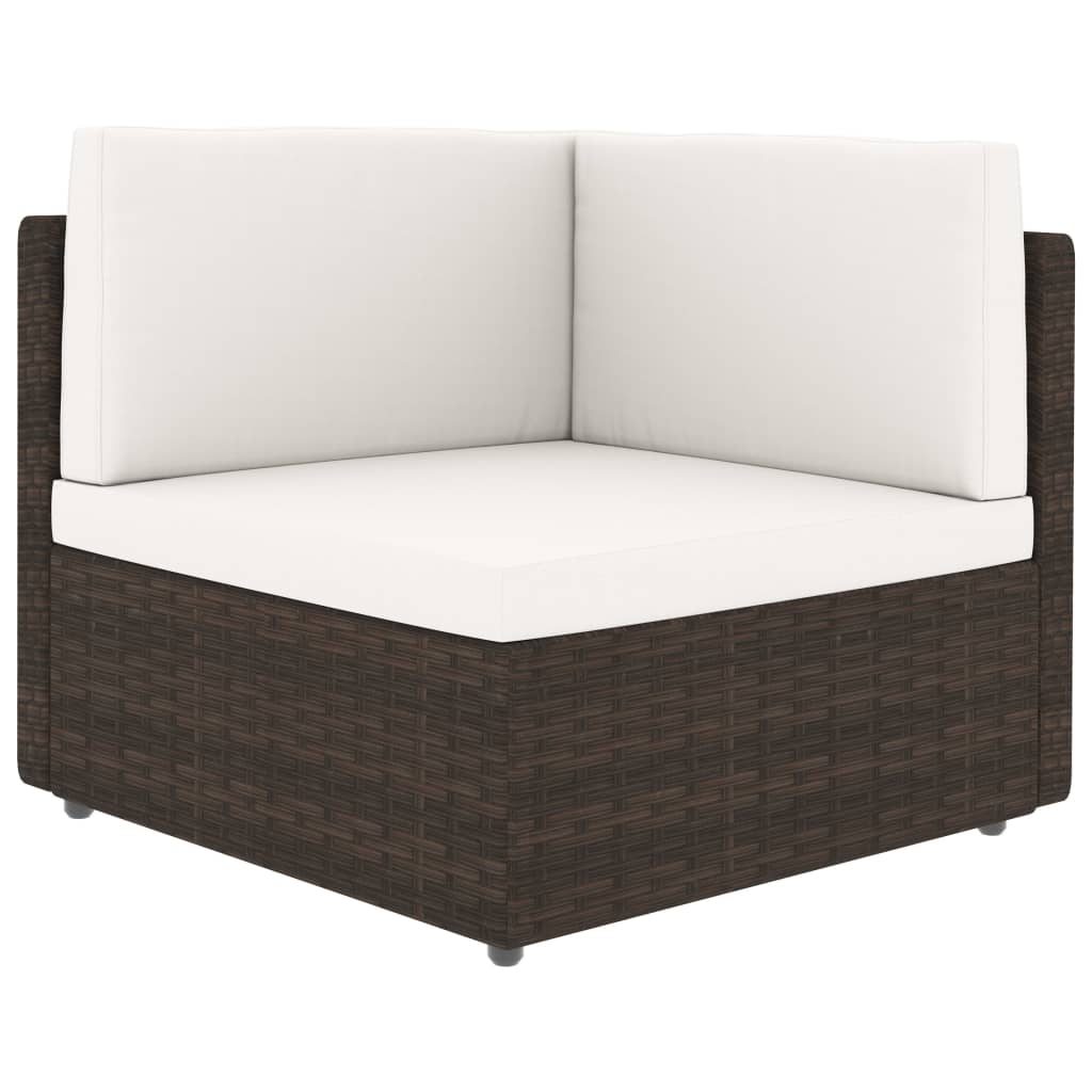 Sectional Sofa 2-Seater Poly Rattan