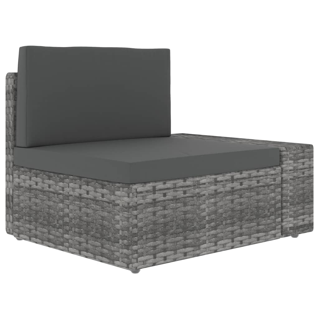 Sectional Sofa 2-Seater Poly Rattan