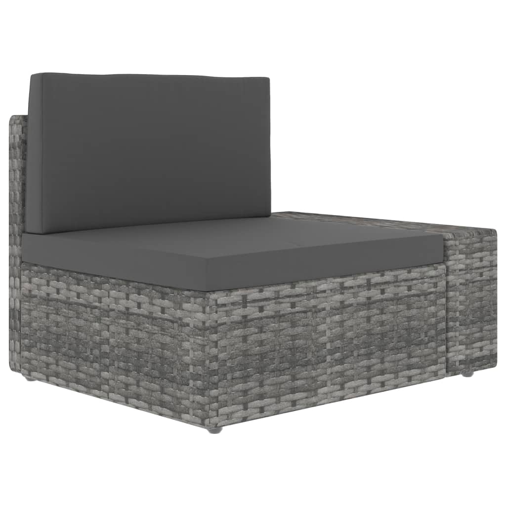 Sectional Sofa 2-Seater Poly Rattan
