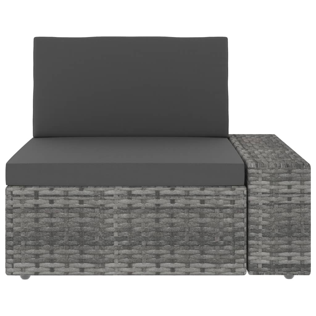 Sectional Sofa 2-Seater Poly Rattan