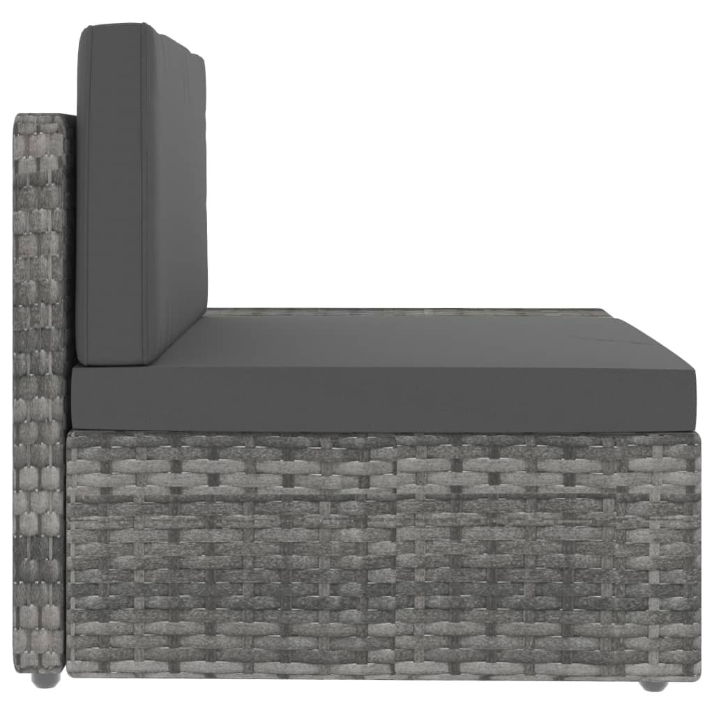 Sectional Sofa 2-Seater Poly Rattan