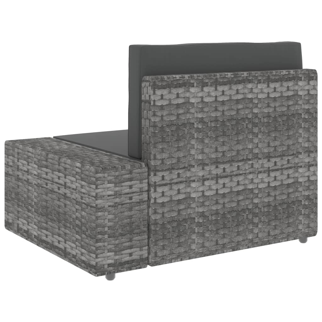 Sectional Sofa 2-Seater Poly Rattan