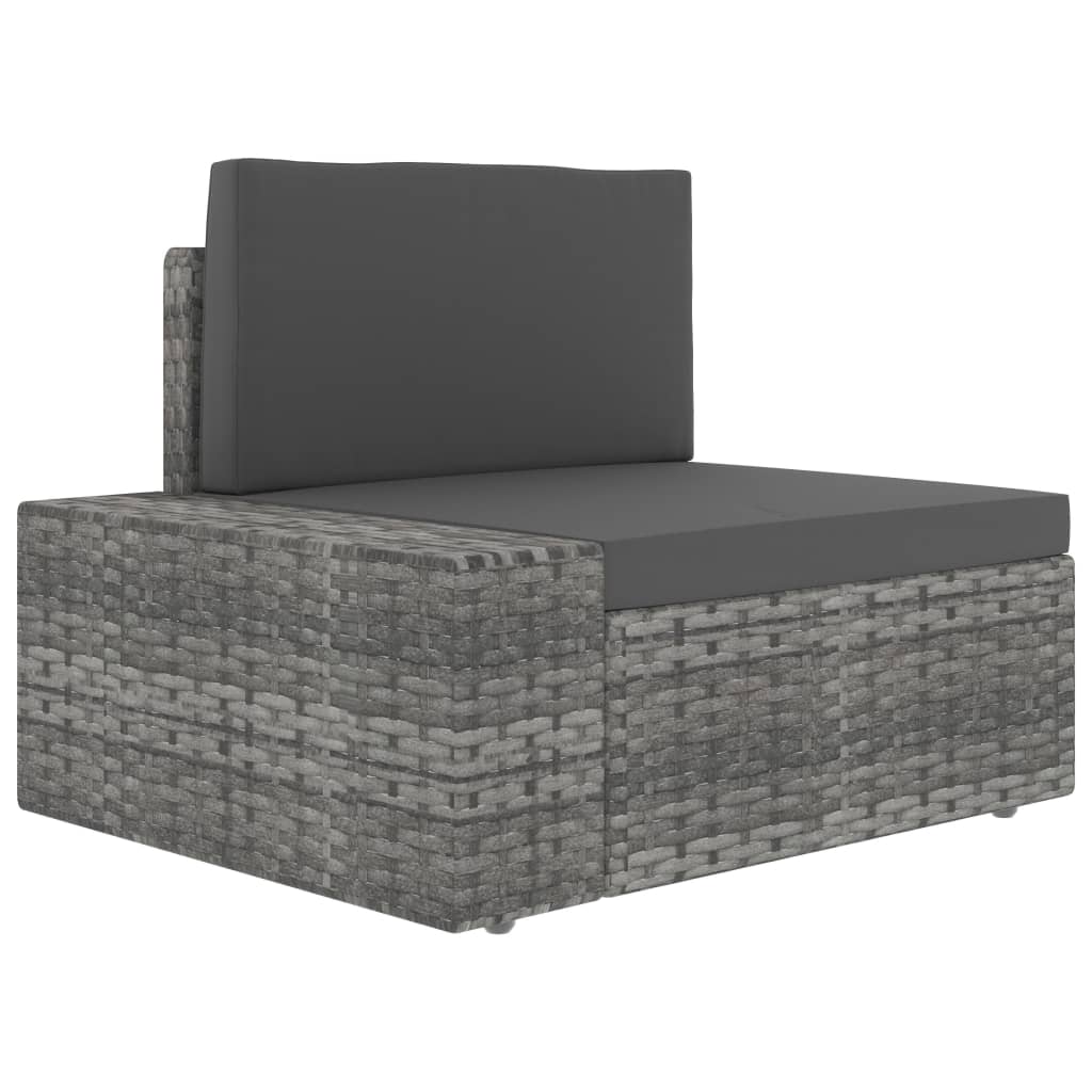 Sectional Sofa 2-Seater Poly Rattan