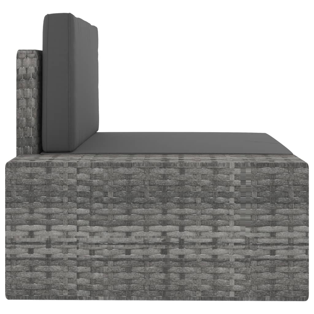 Sectional Sofa 2-Seater Poly Rattan