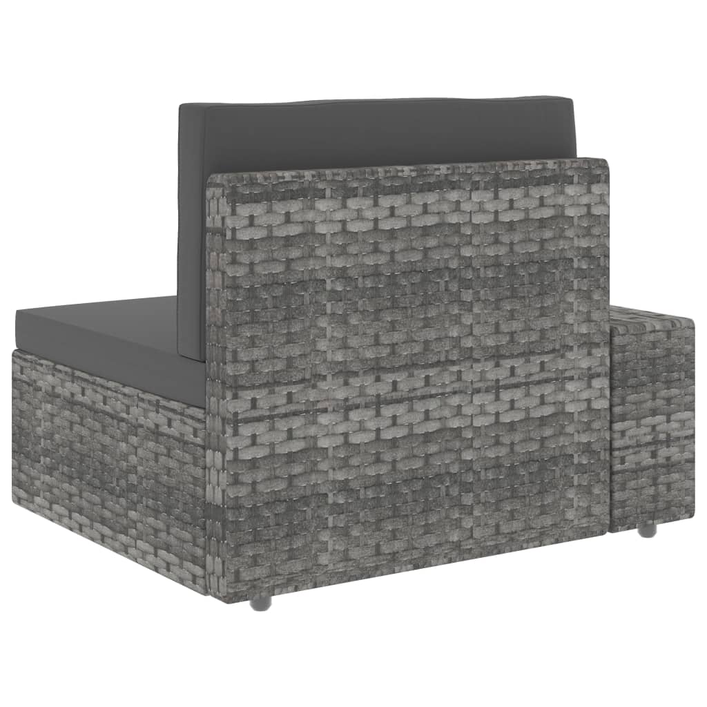 Sectional Sofa 2-Seater Poly Rattan