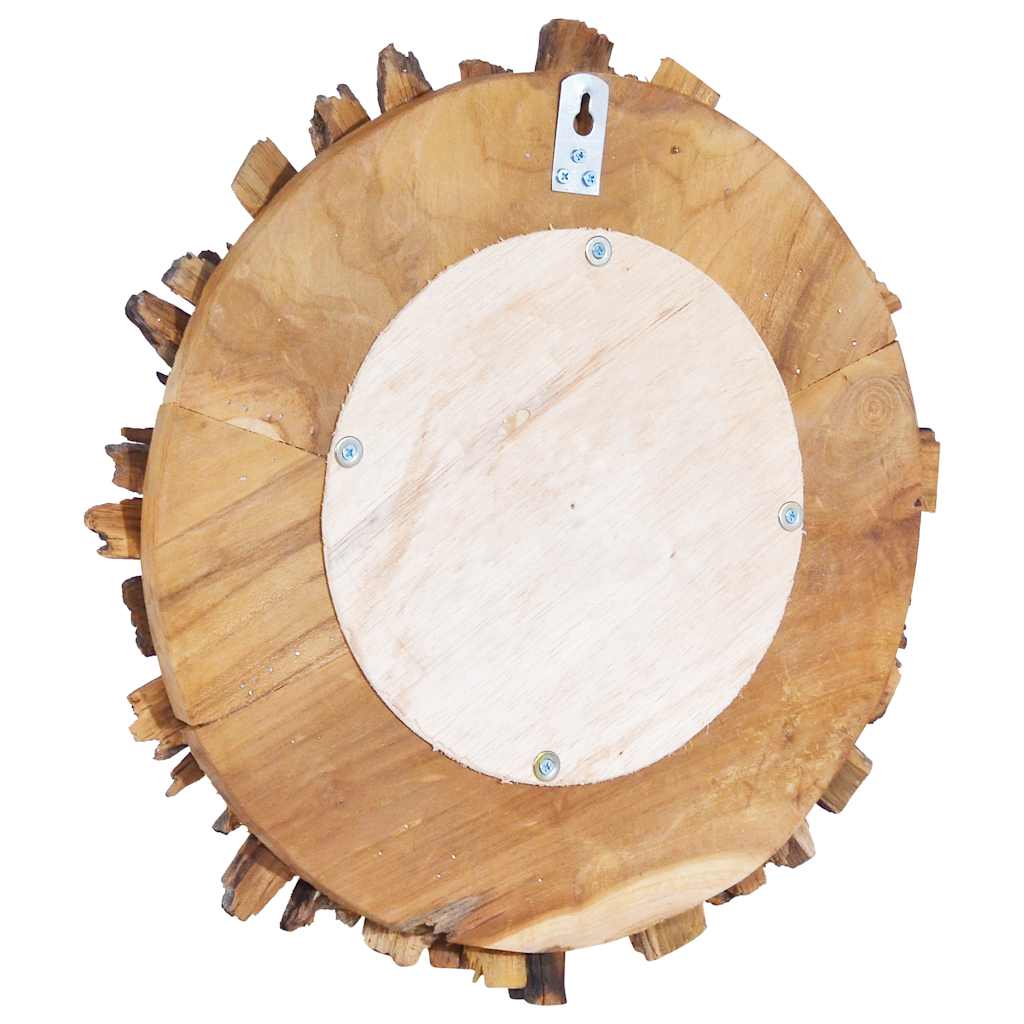 Wall Mirror 40 Cm Teak Round