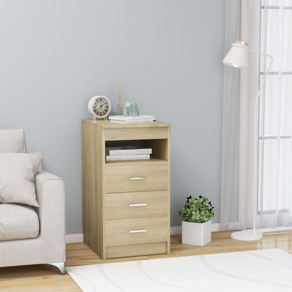 Drawer Cabinet 40X50X76 Cm Engineered Wood