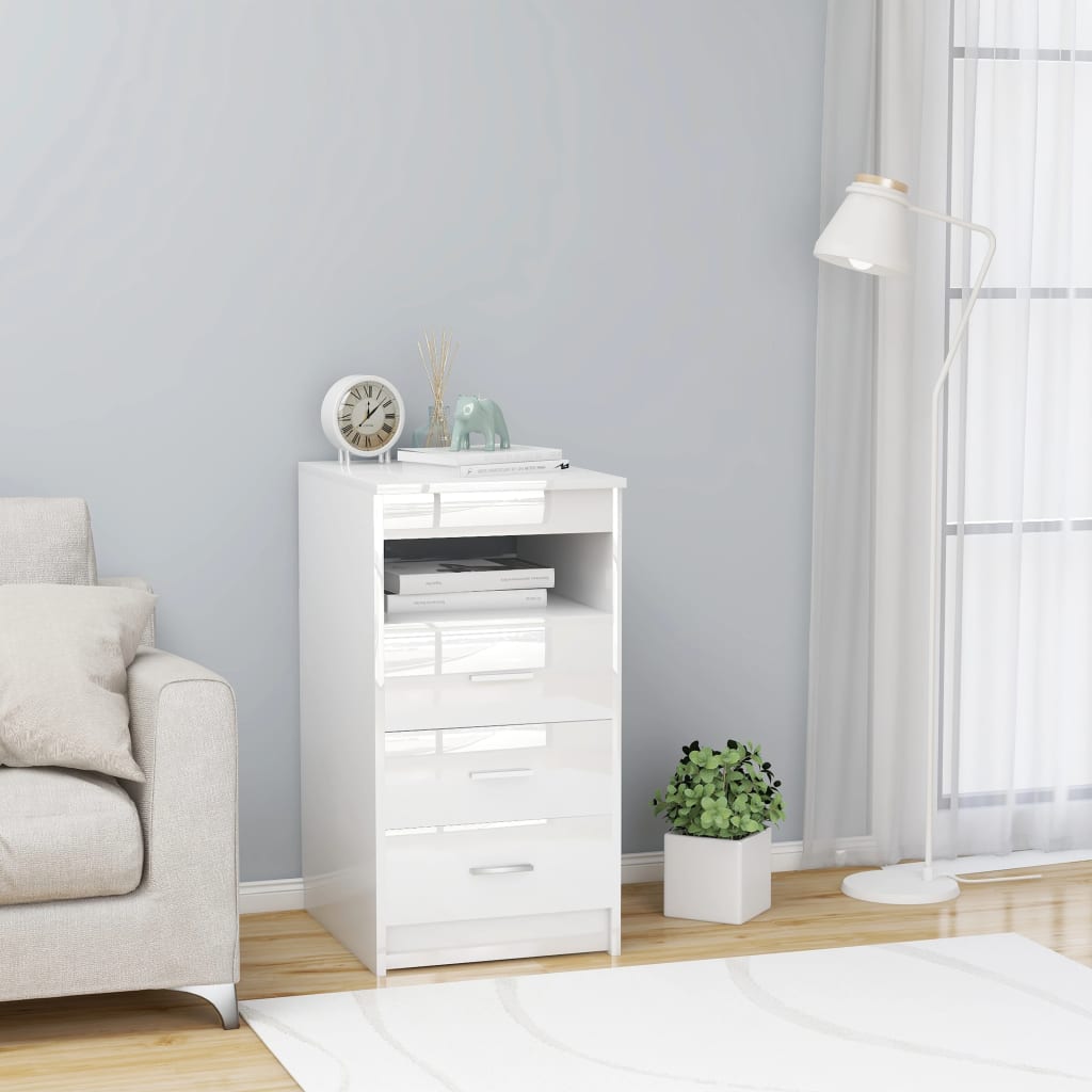 Drawer Cabinet 40X50X76 Cm Engineered Wood
