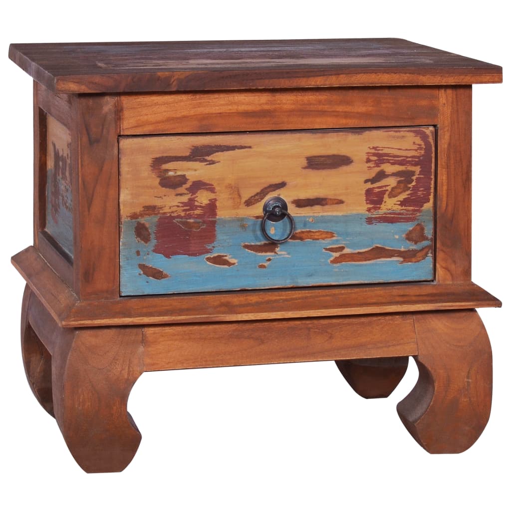 Bedside Cabinet 45X35X40 Cm Reclaimed Teak Wood
