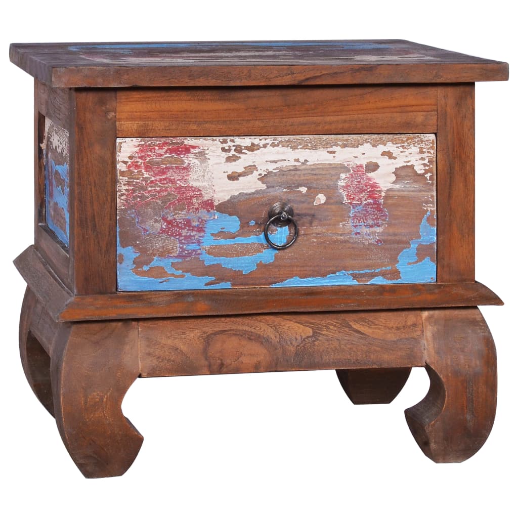 Bedside Cabinet 45X35X40 Cm Reclaimed Teak Wood