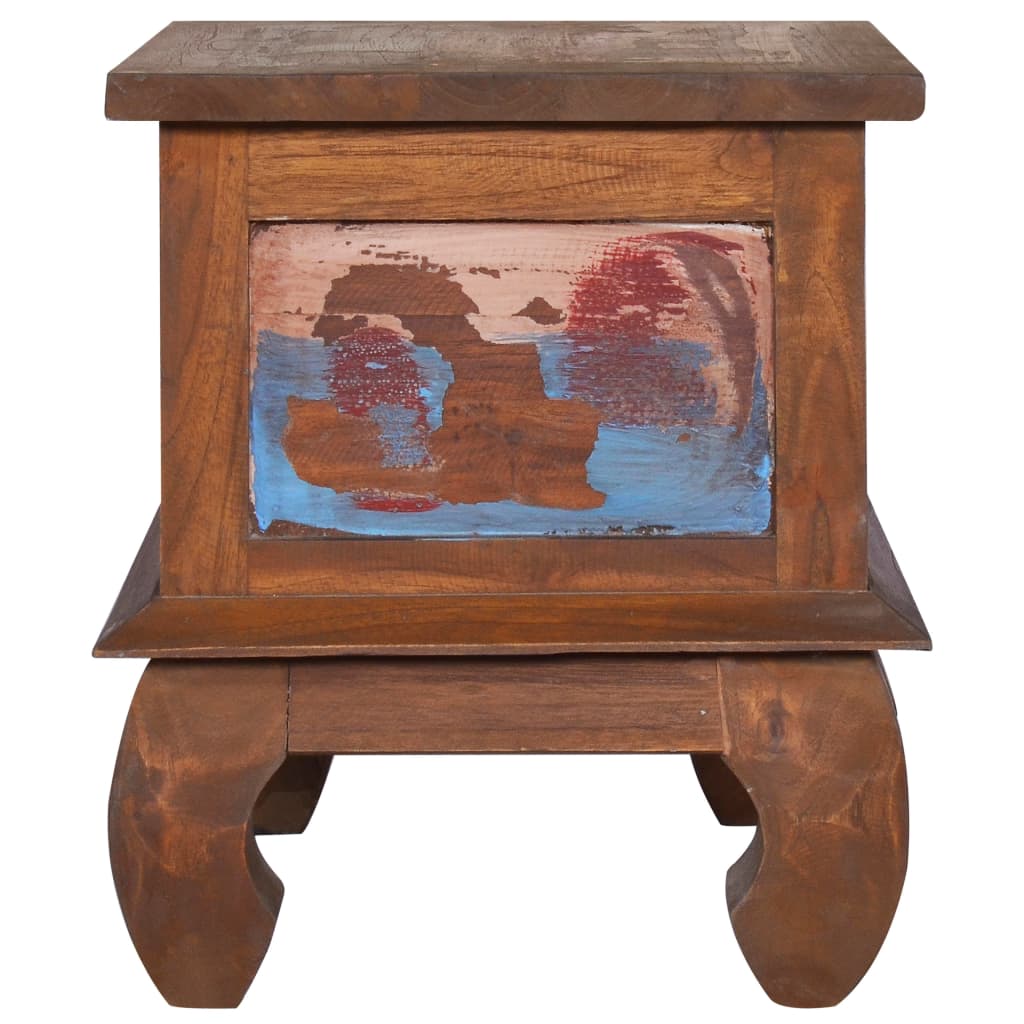 Bedside Cabinet 45X35X40 Cm Reclaimed Teak Wood