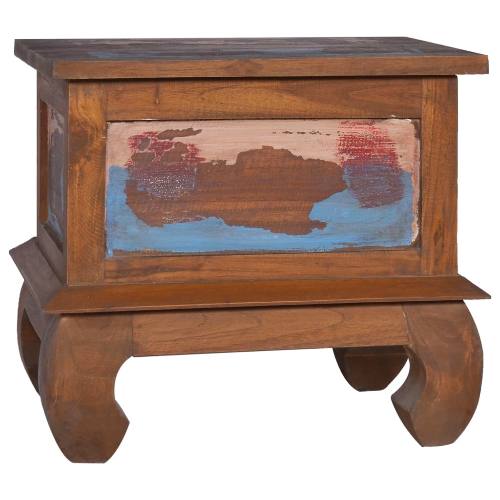 Bedside Cabinet 45X35X40 Cm Reclaimed Teak Wood