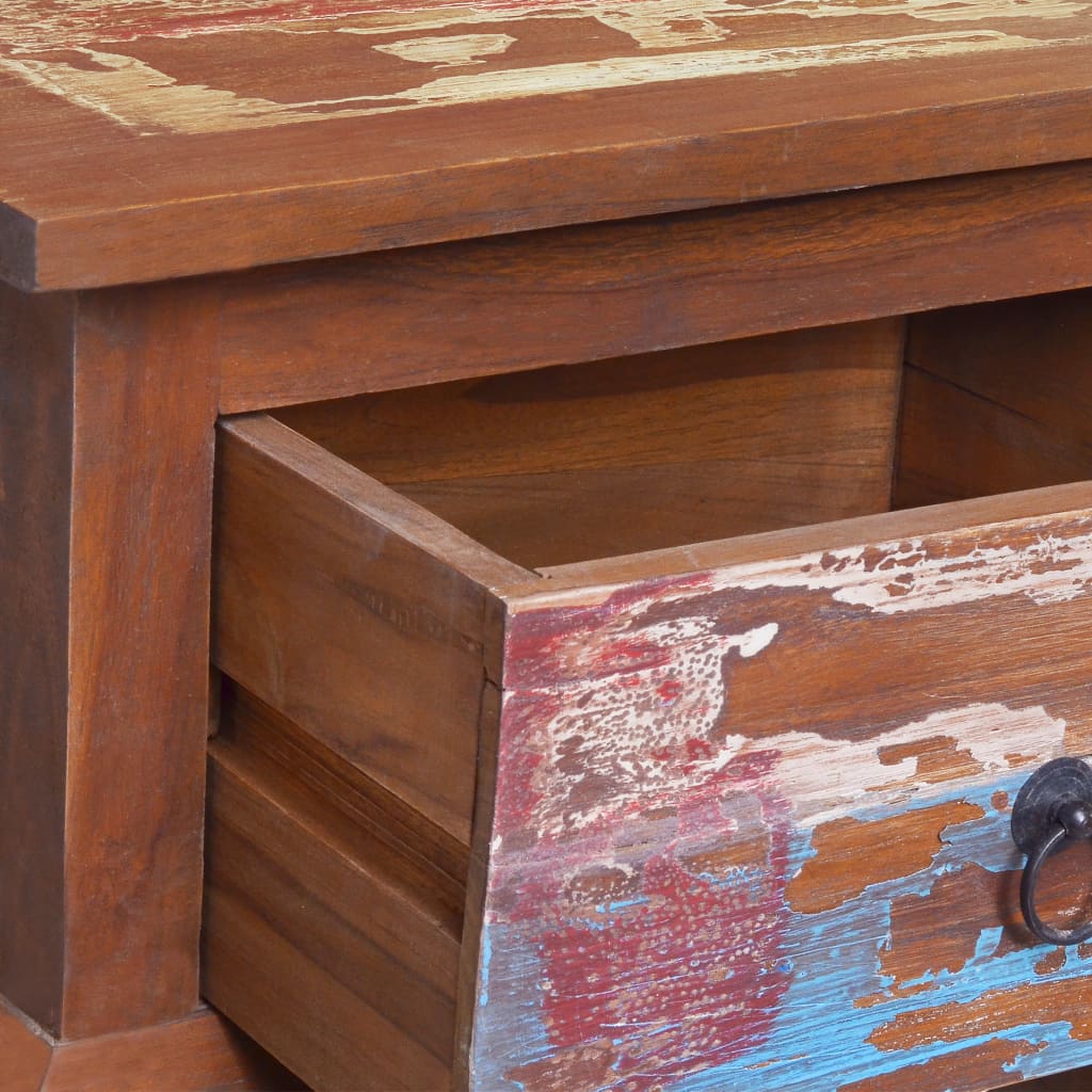 Bedside Cabinet 45X35X40 Cm Reclaimed Teak Wood