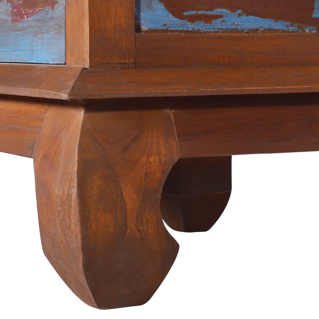 Bedside Cabinet 45X35X40 Cm Reclaimed Teak Wood