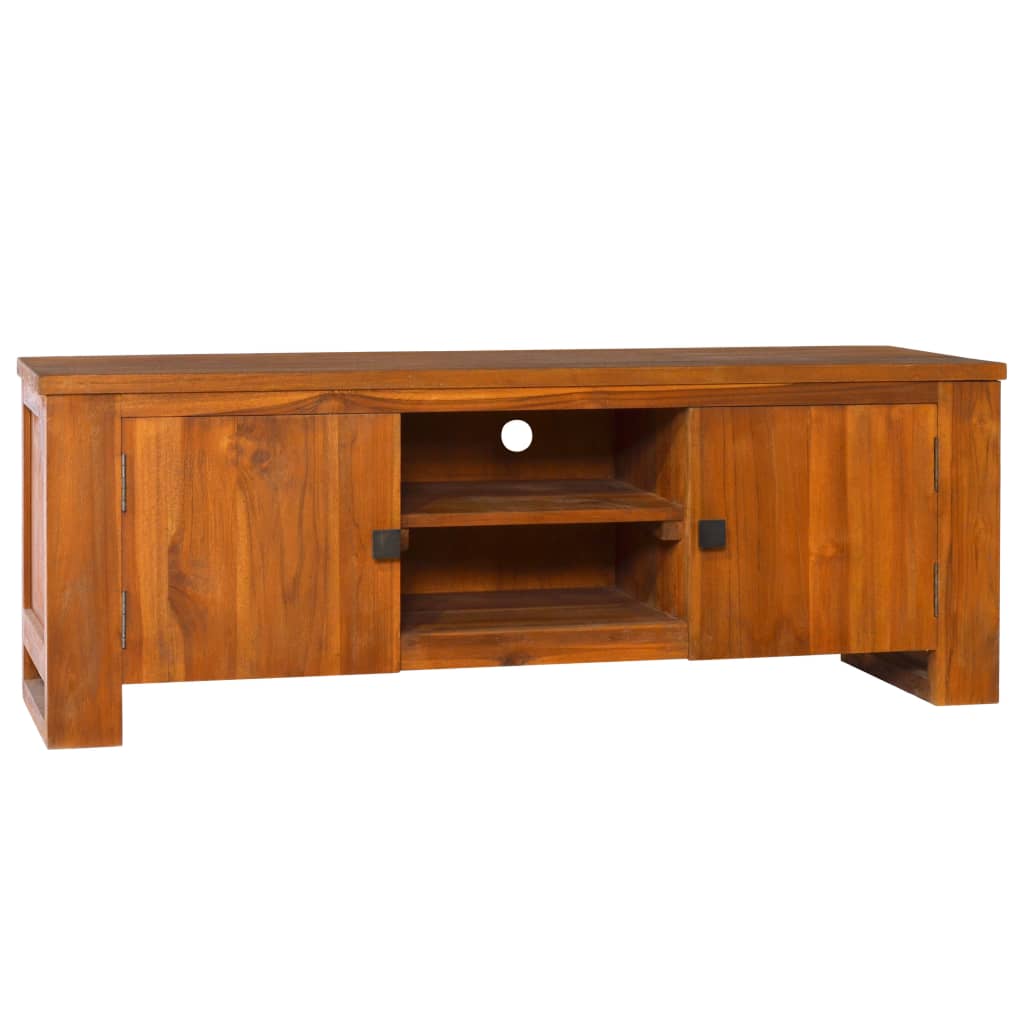 Tv Cabinet 110X30X40 Cm Solid Teak Wood