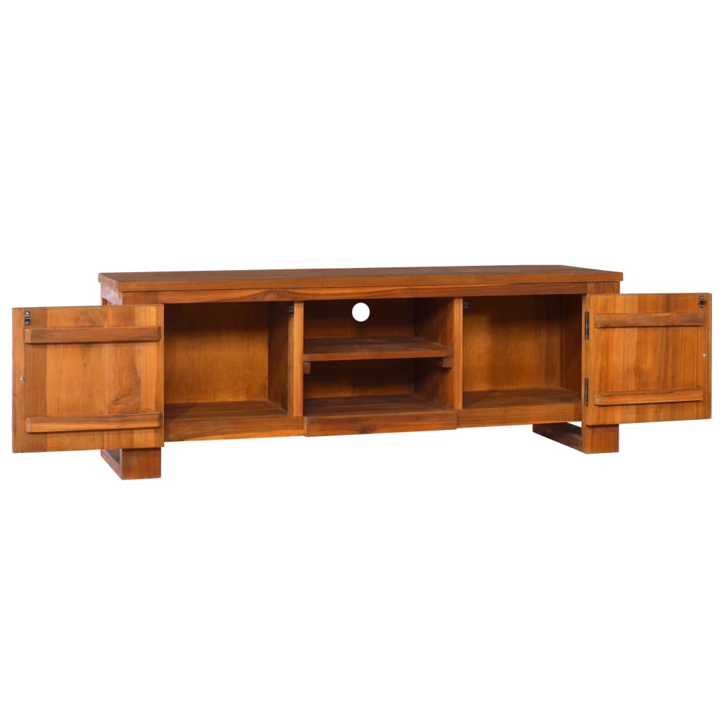 Tv Cabinet 110X30X40 Cm Solid Teak Wood