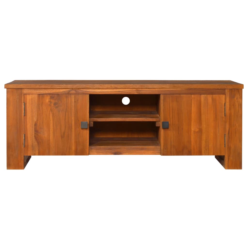 Tv Cabinet 110X30X40 Cm Solid Teak Wood