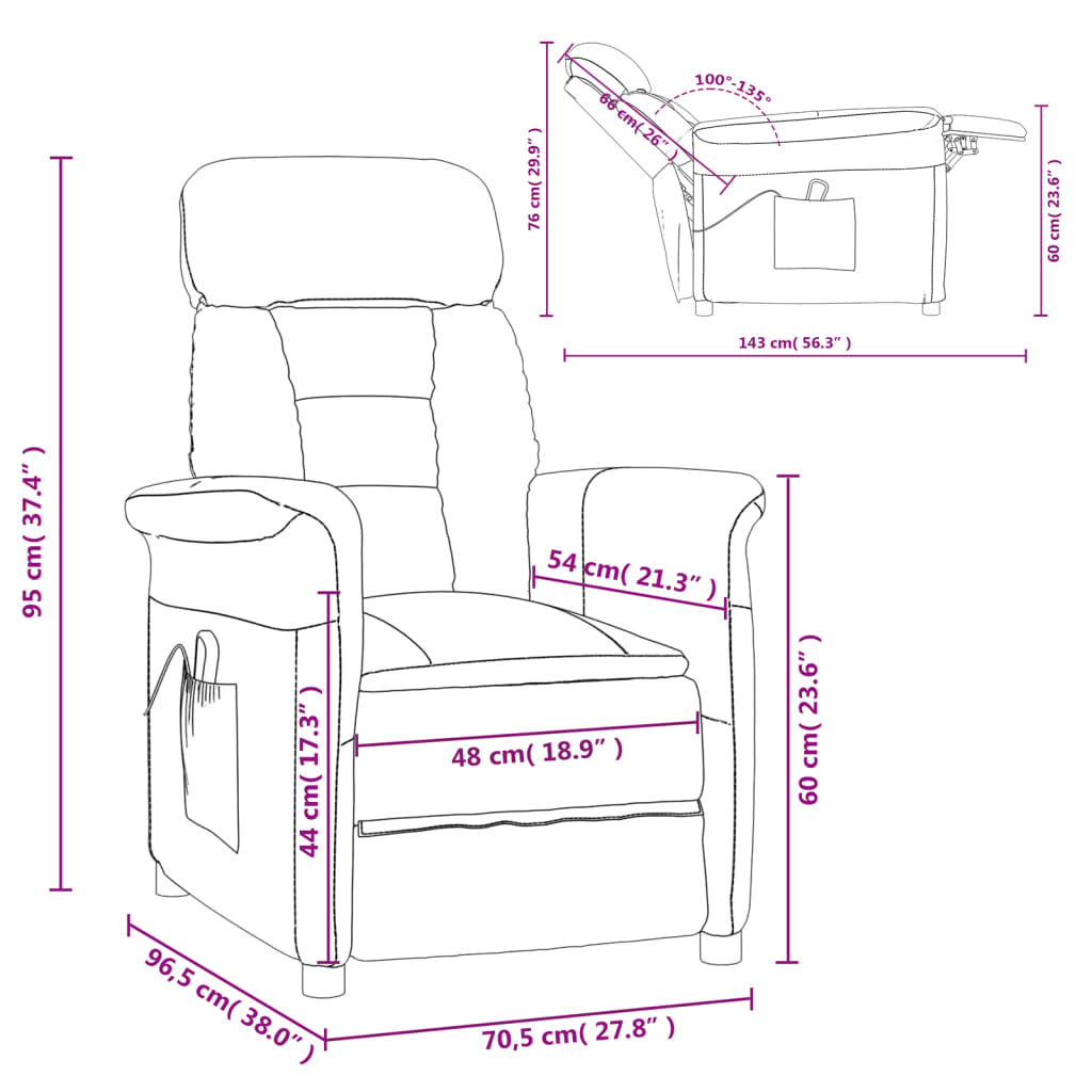 Massage Chair Faux Suede Leather