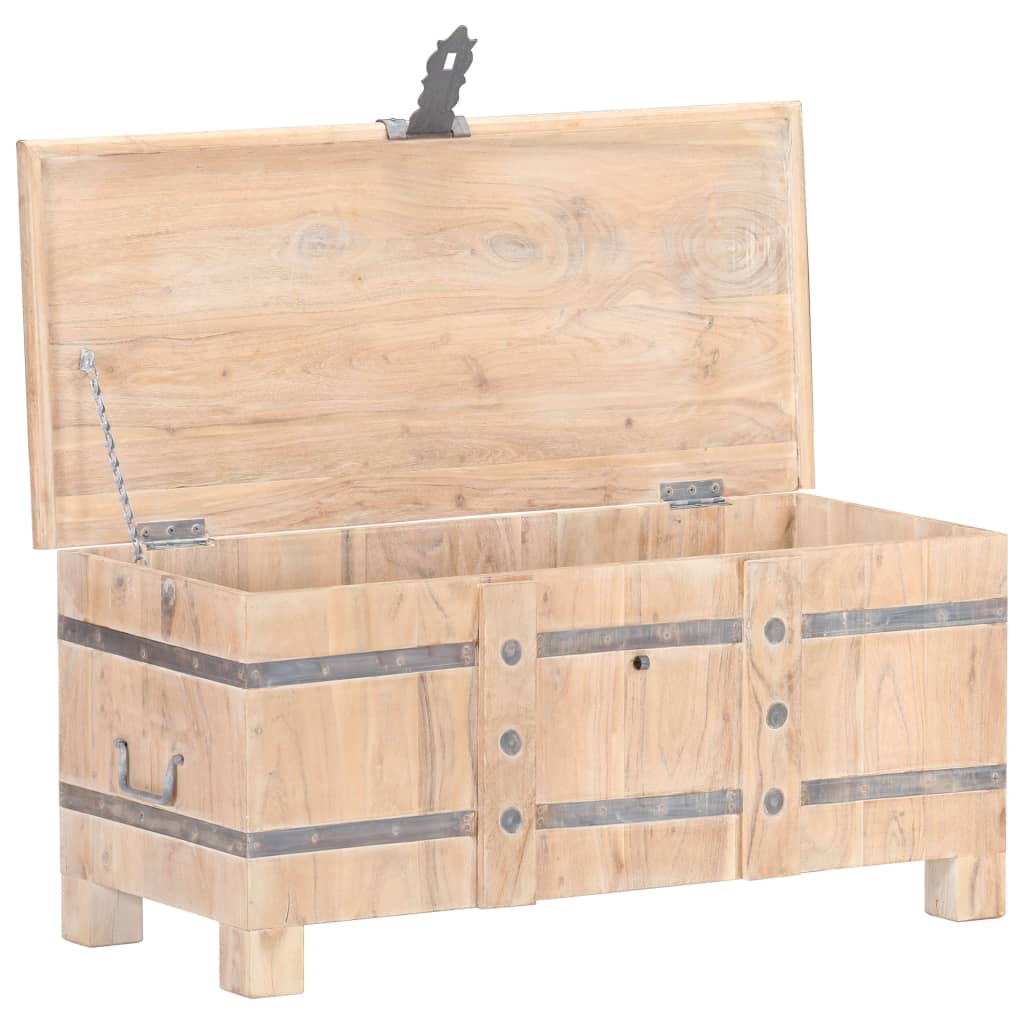 Chest 90X40X40 Cm Solid Acacia Wood