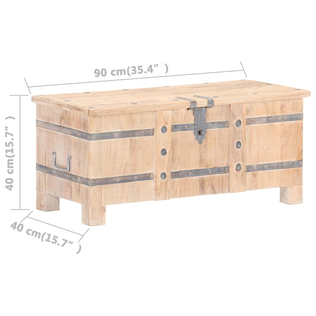 Chest 90X40X40 Cm Solid Acacia Wood