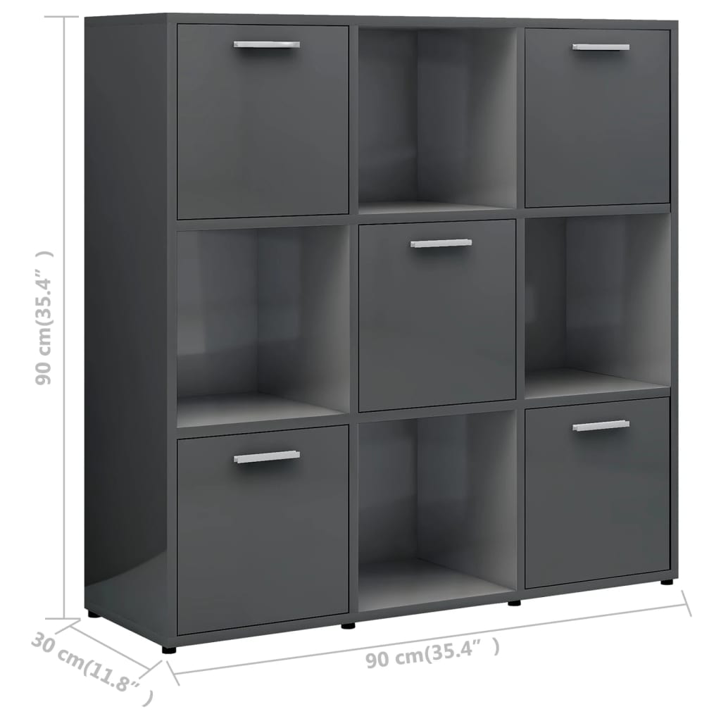 Book Cabinet 90X30X90 Cm Engineered Wood
