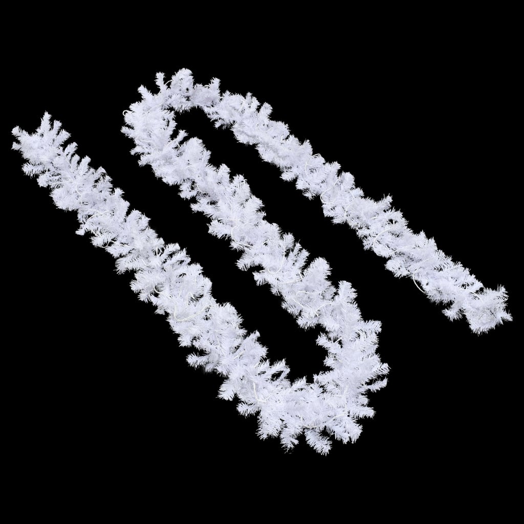 Christmas Garland With Led Lights White 5 M Pvc
