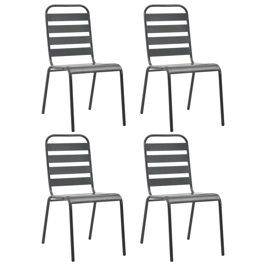Stackable Outdoor Chairs 2 Pcs Steel