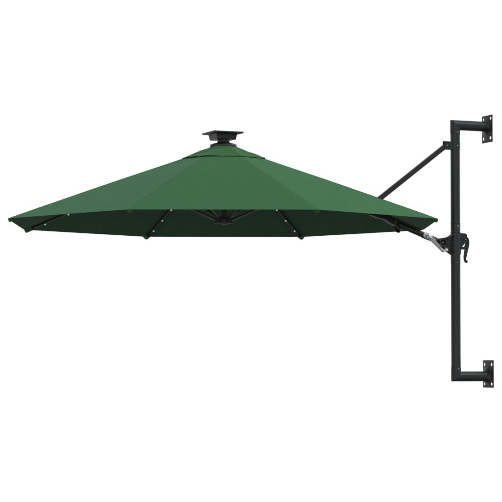 Wall-Mounted Garden Parasol With Leds 300 Cm